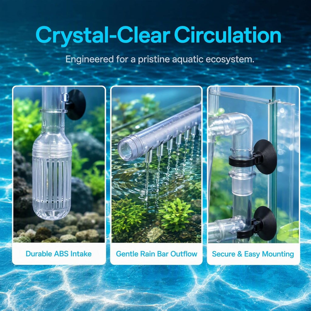 ibasenice 1Set Aquarium Water Outflow Tubes Replacement