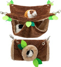 Guinea Pig Hideout, Fleece Rat Tunnel & Hammock Set House Cage Accessories
