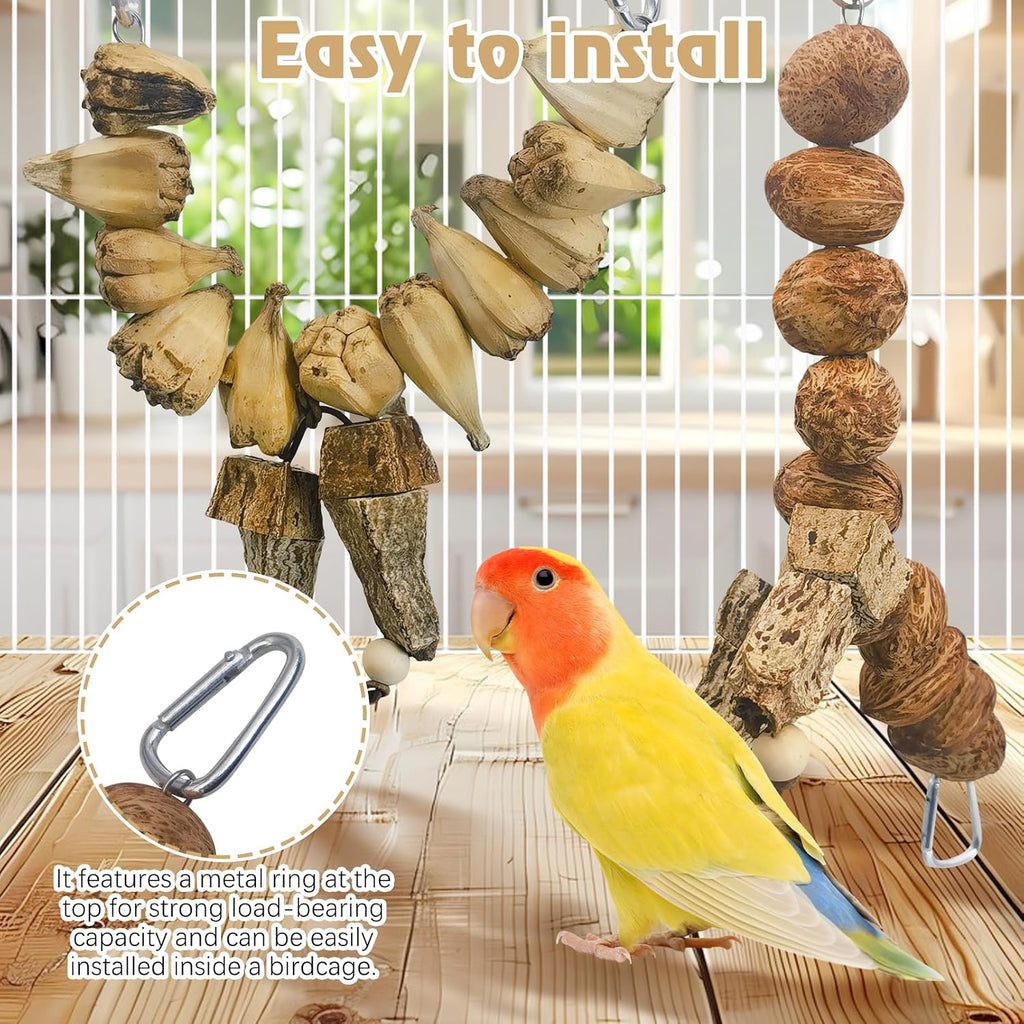 2 Pcs Bird Chew Toys Natural Parrot Chewing Toy