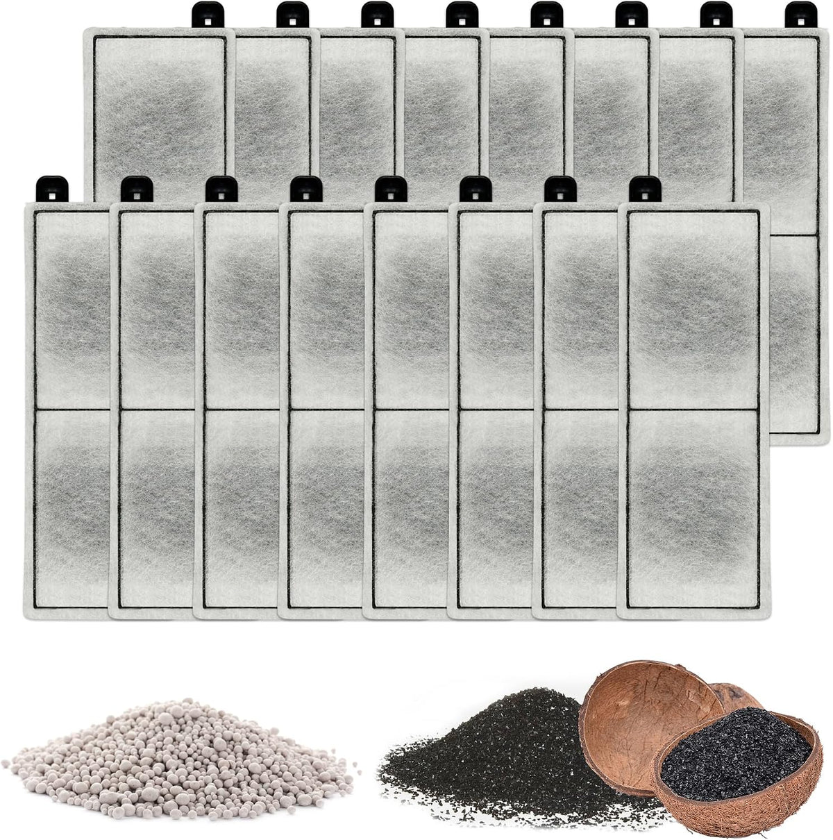 8-Pack Aquarium Filters Cartridge Replacement Compatible with Top Fin RF-L Large Retreat Filter Cartridges