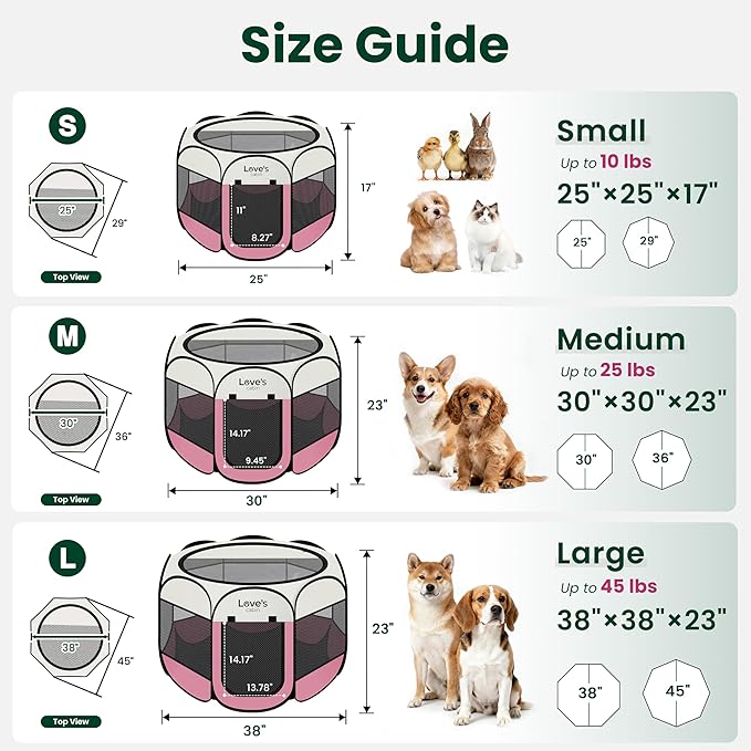 Love's cabin Pet Puppy Dog Playpen, Medium Dog Tent Crates Cage Indoor/Outdoor - Image 2