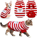 Cat Dog Christmas Sweater Pet Winter Warm Coat Pajamas Small Dog Sweaters by GOYOSWA