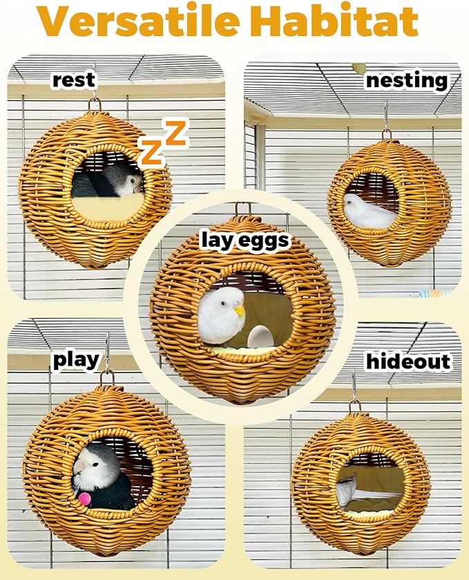 Chewproof Steel Frame Bird Nest - Image 7