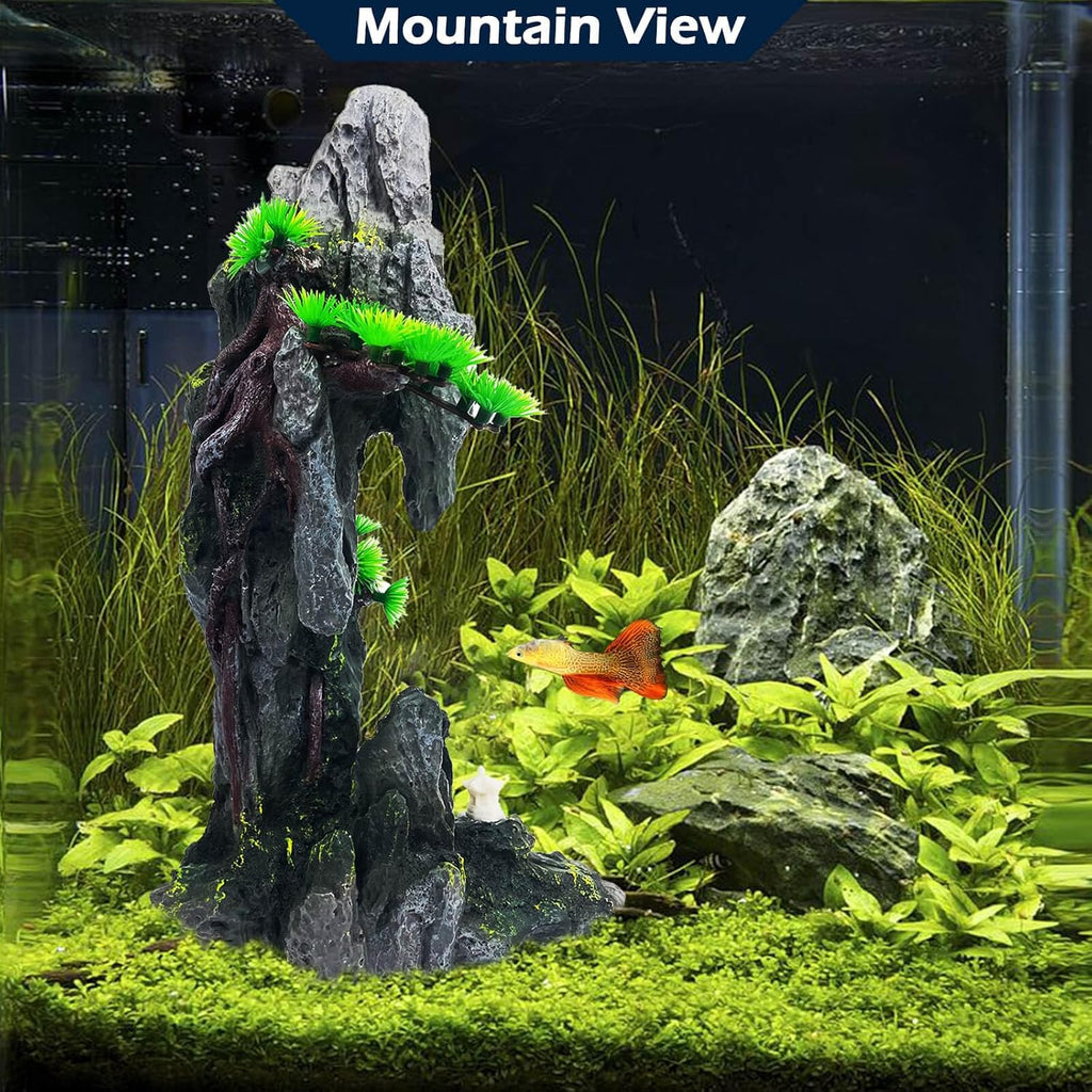 Tall Aquarium Mountain View Stone Decorations Aquarium Rock Cave