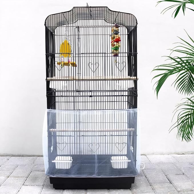 4 PCS Bird Cage Cover, Universal Bird Cage Seed Catcher, Adjustable Elastic - Image 7