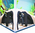 Aquarium Corner Underground Cave Natural Mangrove Tree | Viewing Fish Under Gravel Tunnel Hide | Fish Tank Hideout Decor Decoration Enrichment for Corydora Catfish, Kuhli Loach, Pleco, Betta
