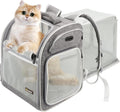Texsens Cat Backpack Expandable Pet Carrier - Pet Backpack Carrier for Medium Cats and Small Dogs - Great for Travel, Hiking & Outdoor
