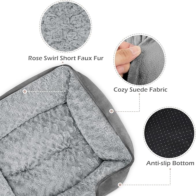 INVENHO X-Large Dog Bed Rectangle Washable Orthopedic Soft Calming Sleeping - Image 4