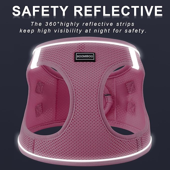 BOOMIBOO Dog Harness with Leash Set, No Pull Adjustable Reflective Step-in - Image 4