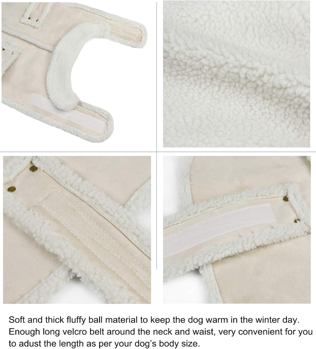 Dog Winter Jacket, Warm Windproof Dog Sweaters for Small Dogs, Thick Apparelf Fleece Coat for Medium Large Dogs (Medium)