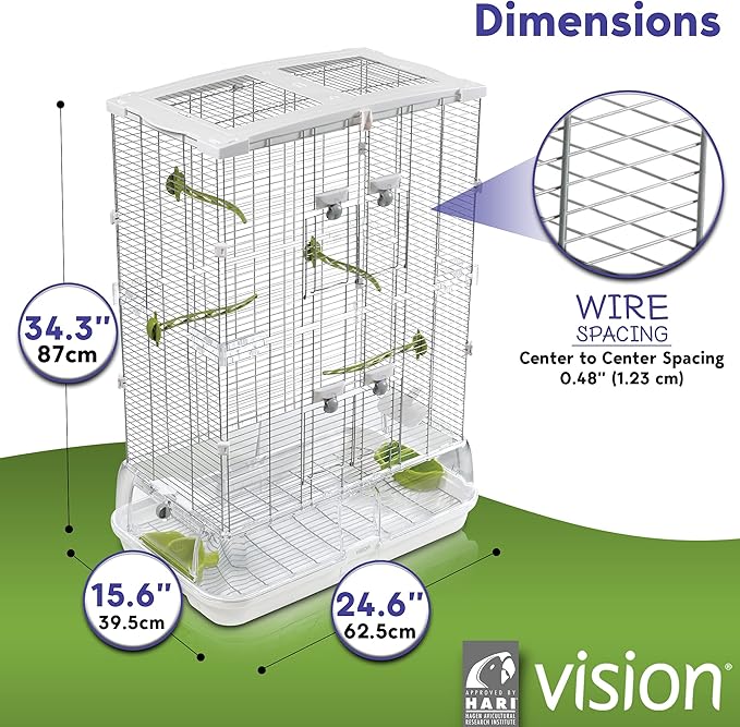 Vision M02 Wire Bird Cage, Bird Home - Image 5