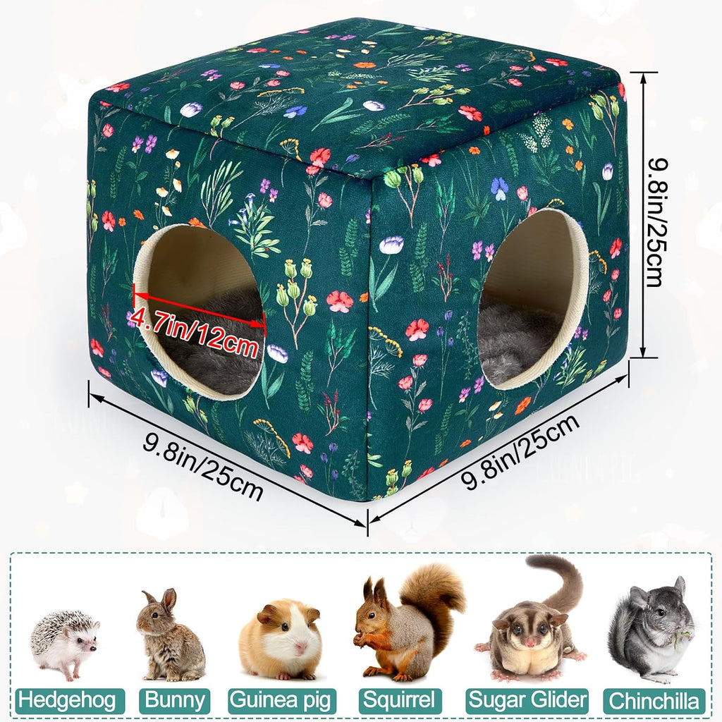 Bienbee Guinea Pig Hideout, Washable Plush House for Small Animals