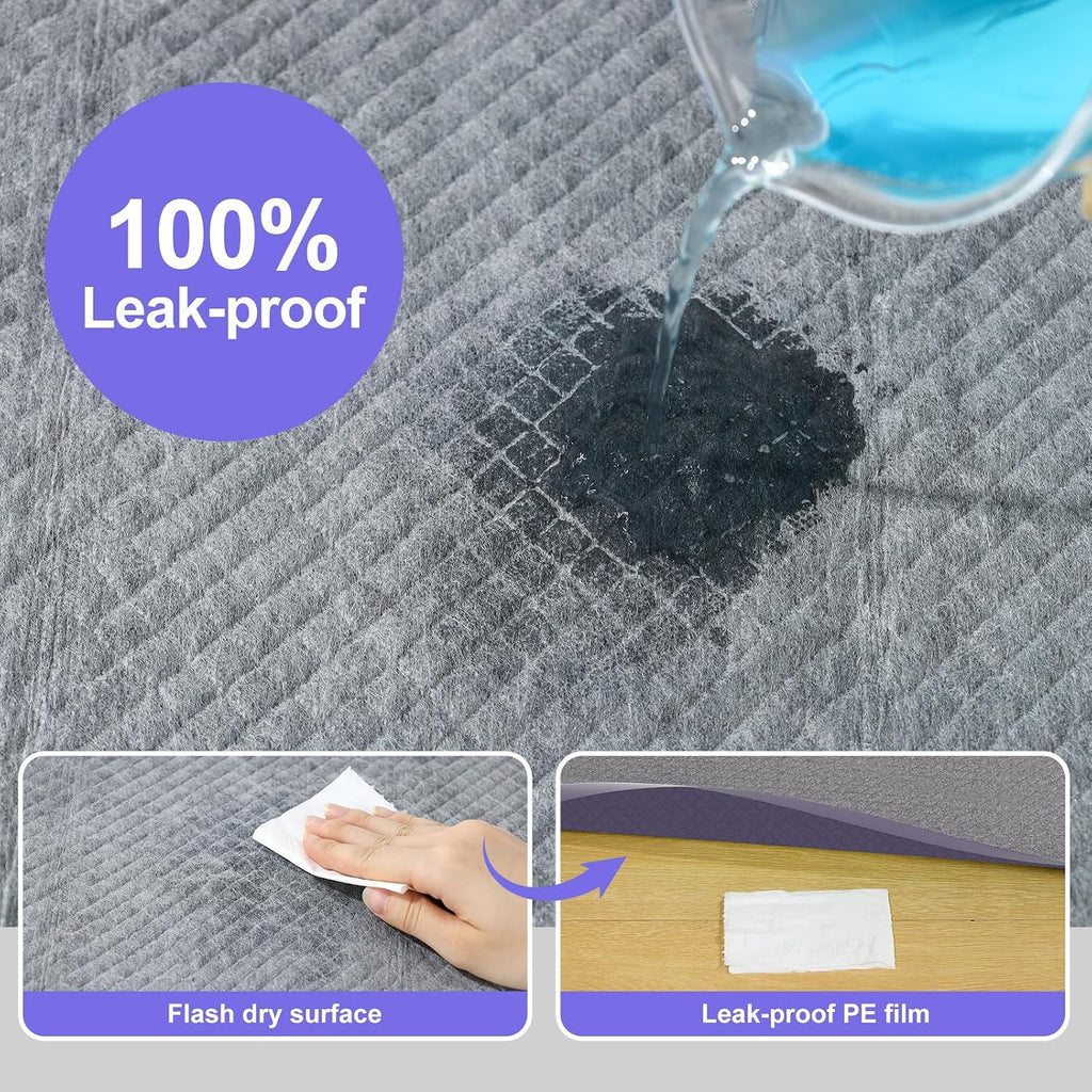 Cat Pad Refills for Litter Box, 16.9"x11.4" Odor Control Cat Pee Pads with Activated Carbon for Breeze Litter System(30Counts/Purple)