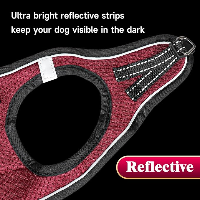 YIMEIS Dog Harness and Leash Set, No Pull Soft Mesh Pet Harness, Reflective - Image 7