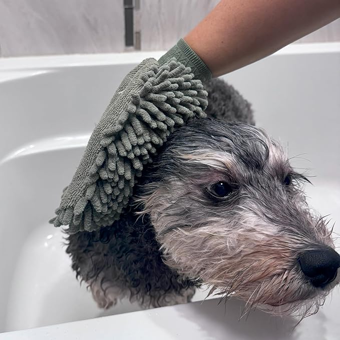 SPOT Clean Paws Chenille Microfiber Dog Towel Mitt - Image 15