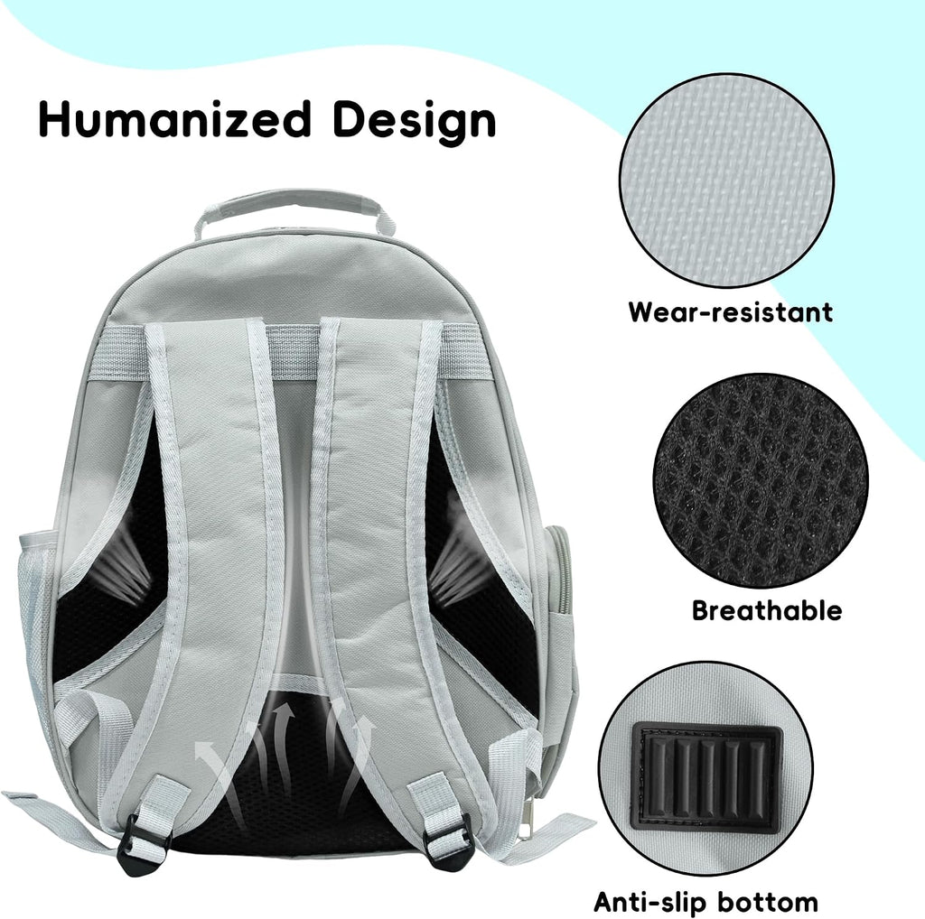 Cat Backpack, Airline Approved Bubble Carrying Bag for Small Medium Dogs Cats, Space Capsule Pet Carrier Dog Hiking Backpack Travel Carrier (Grey)