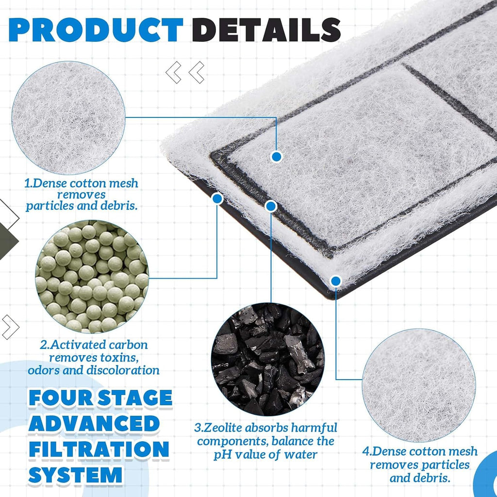 12 Pcs Aquarium Filter Cartridges Compatible with RF-S Filters