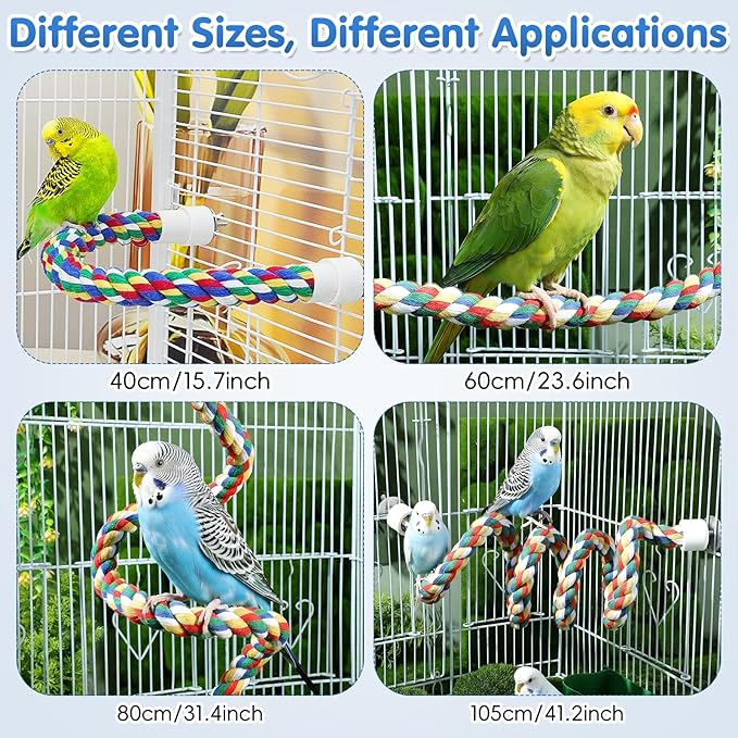 iplusmile Bird Rope Perch Swing & Climbing Toy - Image 6