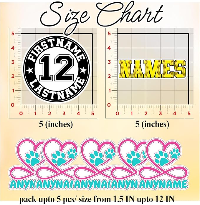 Custom Pet Name Sticker Personalized Text Infinity Heart Pawprint Animal Lovers - Image 5