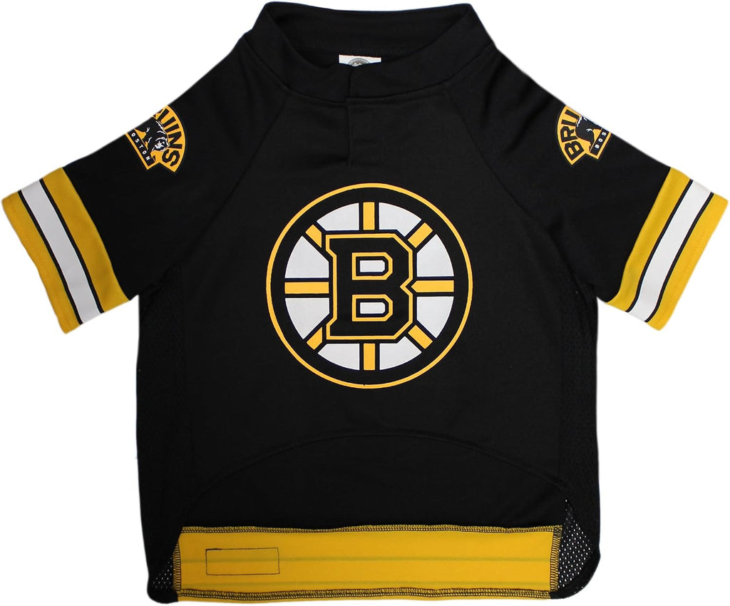 NHL Boston Bruins Jersey for Dogs & Cats, Medium. - Let Your Pet Be A Real NHL Fan!