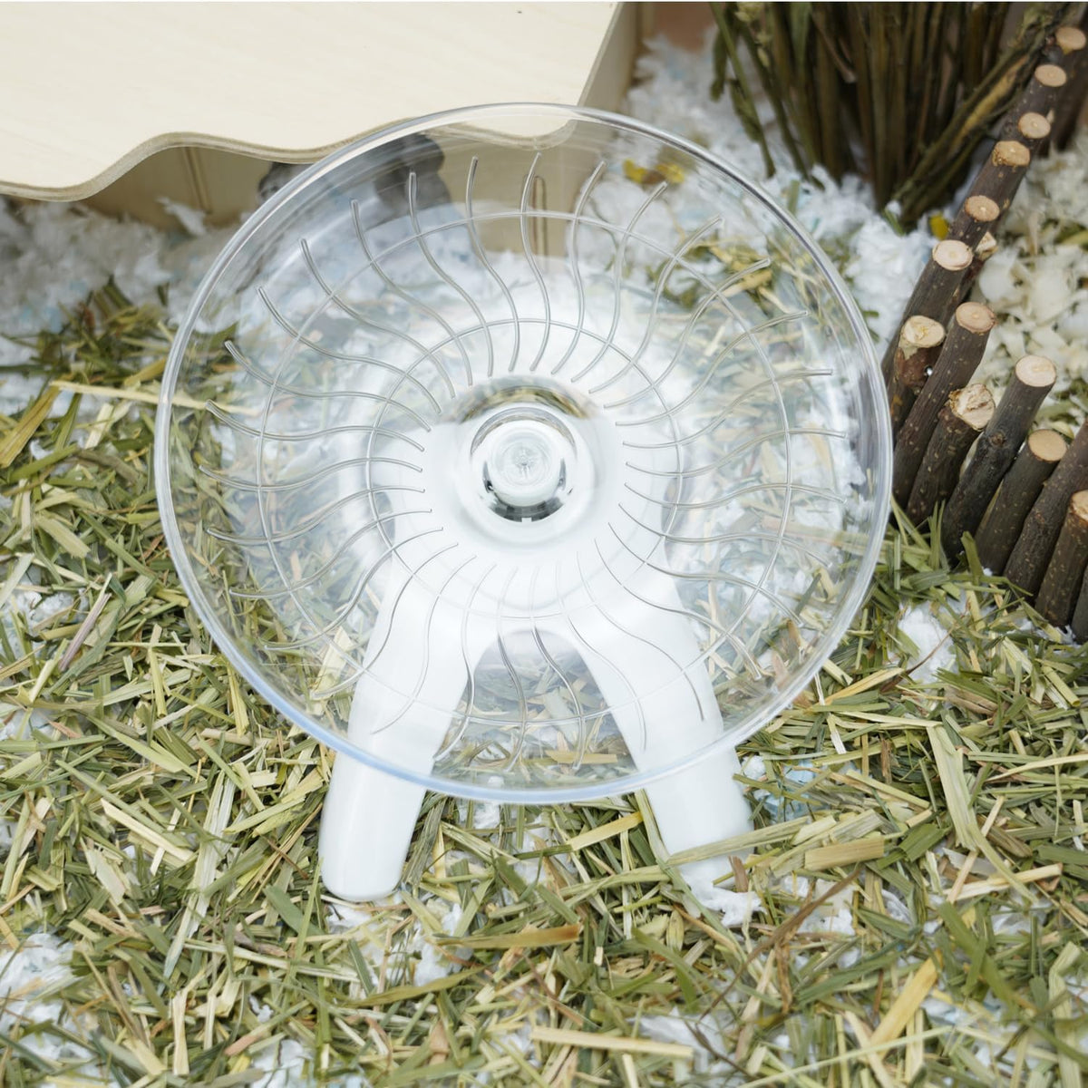 Silent Hamster Exercise Running Wheel Flying Saucer, White