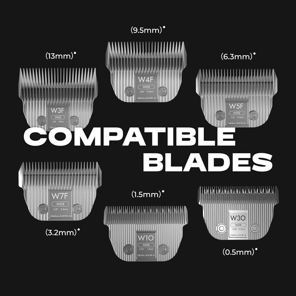 Detachable Pet Dog Grooming Ceramic Titanium A5 Wide Blade, Compatible with Wahl, Andis, Heiniger A5 Clippers (10W 1/16", 1.5mm)