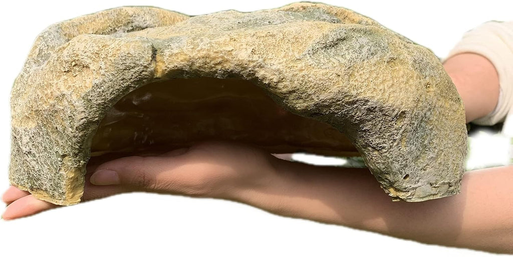 Large Reptile Habitat Hide Resin Snake Hides for Ball Pythons Reptile Hideout and Caves Bearded Dragon Hiding Simulation Rock Terrariums Hideout for Habitat Lizard Leopard Gecko Scorpions Frogs