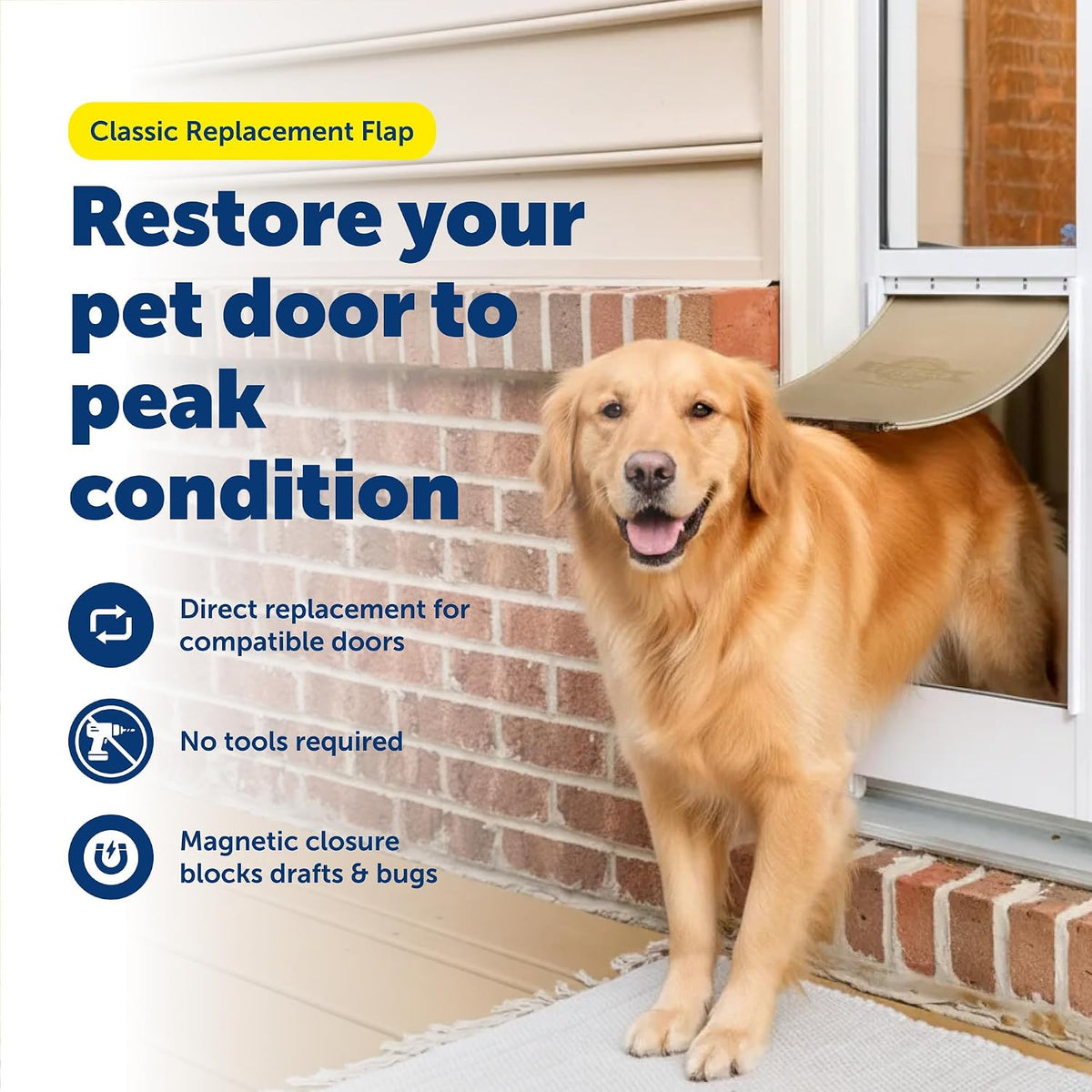 PetSafe Classic Replacement Flap, Vinyl, Medium, 8 In x 11 In