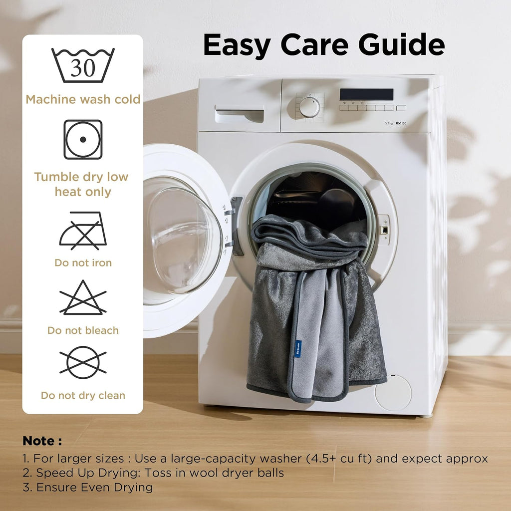 Bedsure Waterproof Blanket Soft Flannel Fleece Couch Cover,50x60 Grey