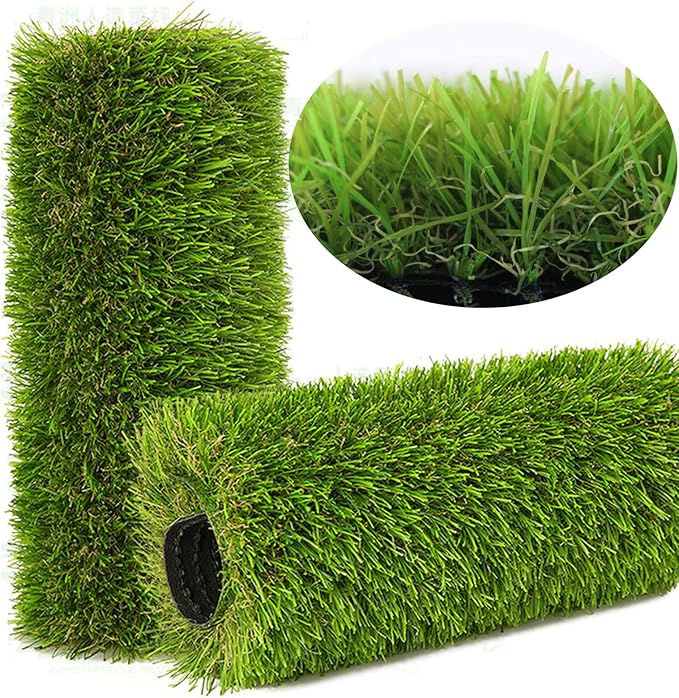 Artificial Grass Rug Outdoor Indoor 7FTX23FT Fake Grass Carpet Green Synthetic by NINXIANG