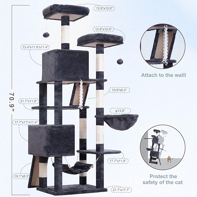Cat Tree for Indoor Cats, Sturdy Cat Tree House - Image 6