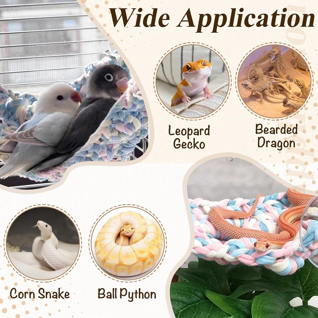 Bearded Dragon Hammock, Triangular Reptile Hammock for Ball Python