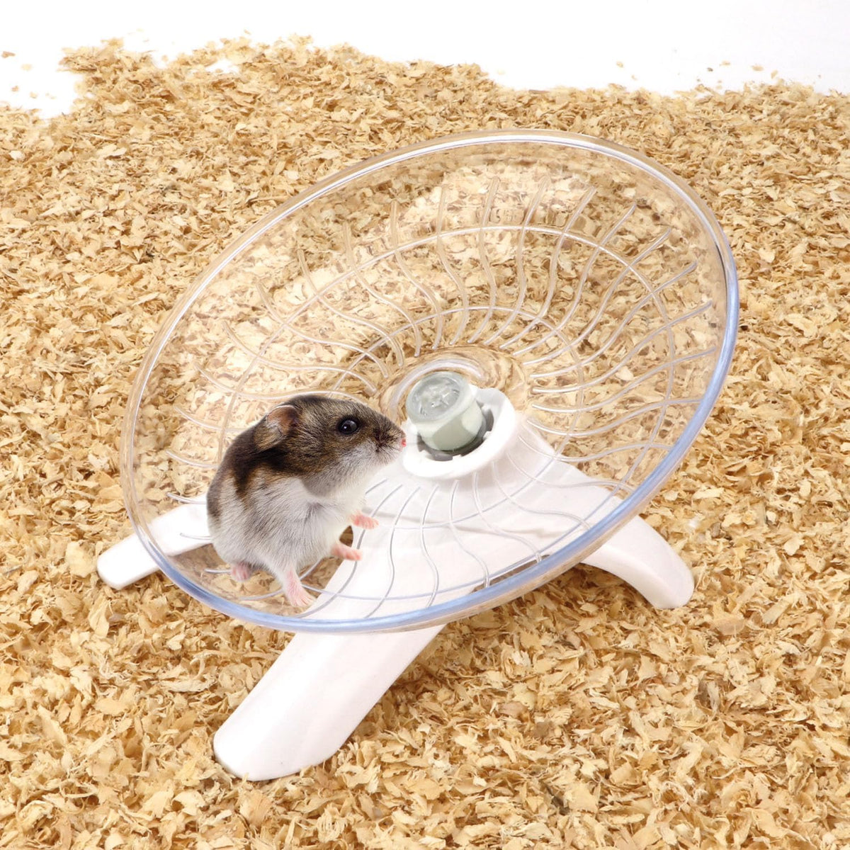 Silent Hamster Exercise Running Wheel Flying Saucer, White