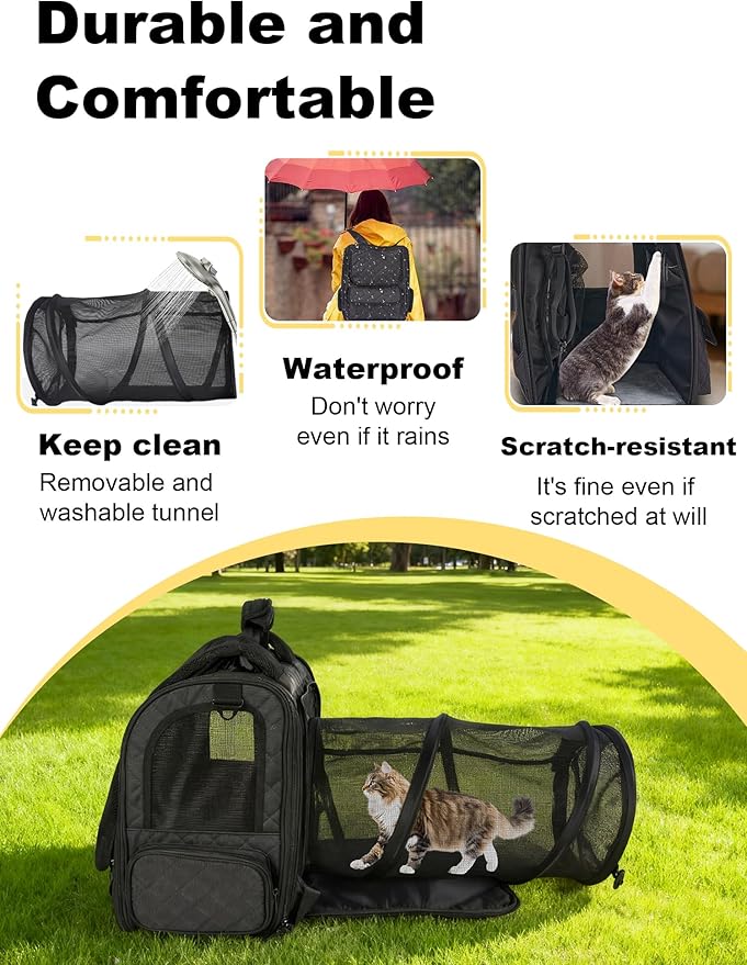 Dog Travel Backpack with Expandable Tunnel - Image 3