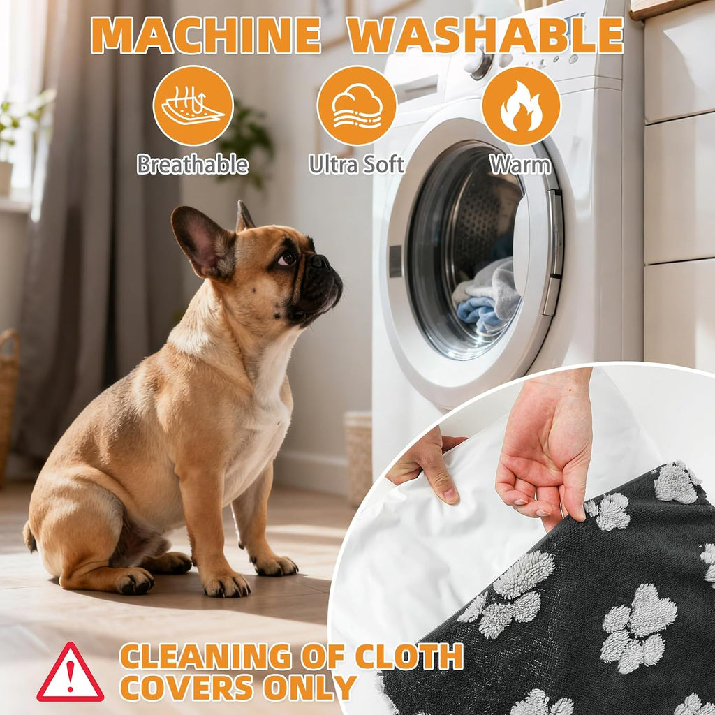 Heated Whelping Pad for Puppy, Dog Heating Pad with Upgraded Smart Thermostat Switch,Warm Crate Mat with Anti-bite Cord Outdoor Indoor,Constant on Function,UL&FCC Dual Certification,18*28in