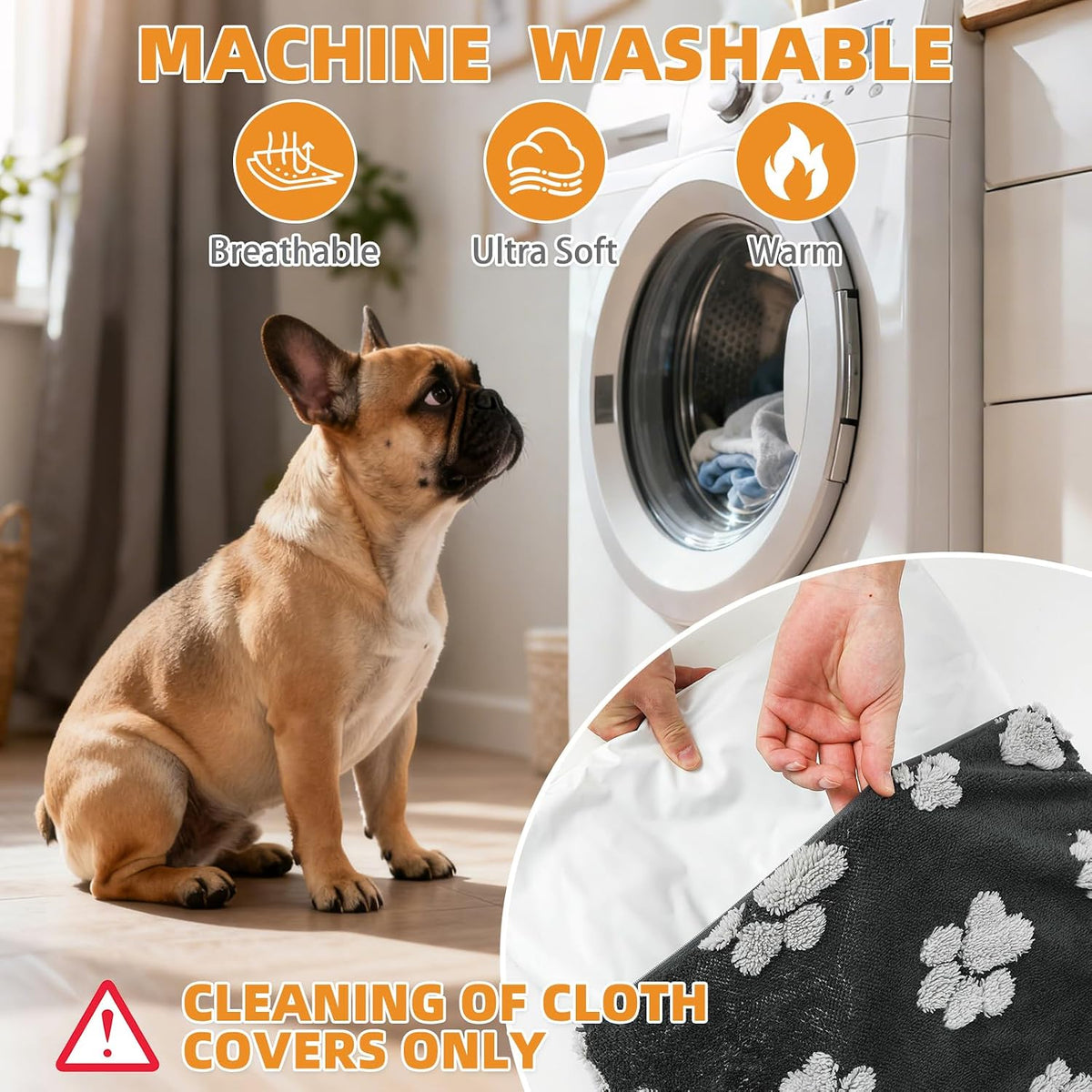 Heated Whelping Pad for Puppy, Dog Heating Pad with Upgraded Smart Thermostat Switch,Warm Crate Mat with Anti-bite Cord Outdoor Indoor,Constant on Function,UL&FCC Dual Certification,18*28in