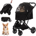 MUTTROS Pet Stroller for Dogs & Cats, 66lbs, Black