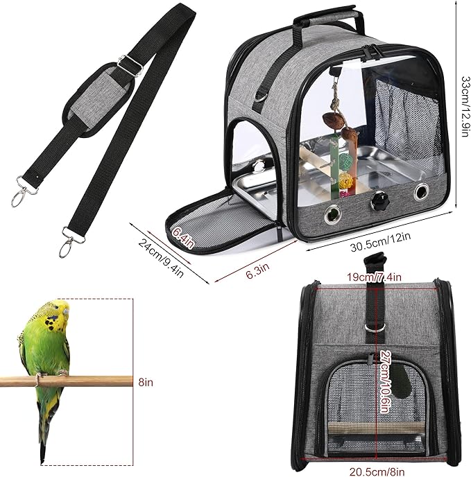 SUERTREE Bird Carrier Bag Bird Travel Cage - Image 2