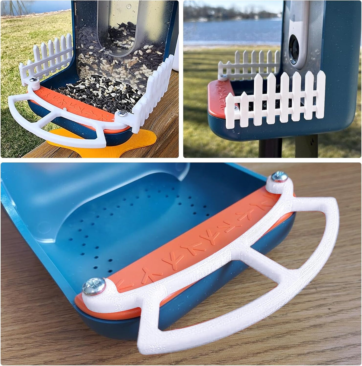 Bird Feeder Perch Extension Set, Fits Side Fence & DIY Add-Ons