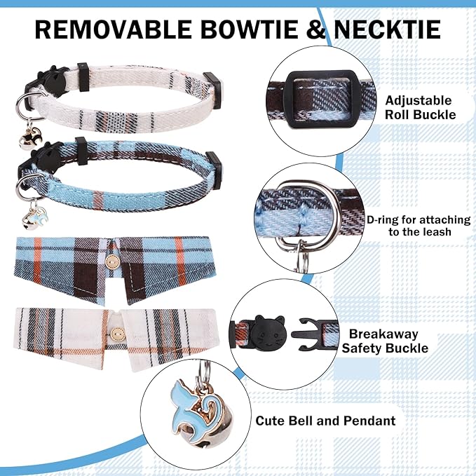 Cat Collar with Bells Breakaway, Shirt Cat Collar - Image 6