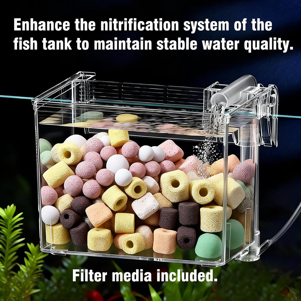 Acrylic Fish Breeder Box,Multifunction Aquarium Isolation Box,Separator Hatchery Incubator Tank for Guppy, Betta, Clownfish, Baby & Injured Fish,Aquarium Bio Filter Material Box,Clear Water