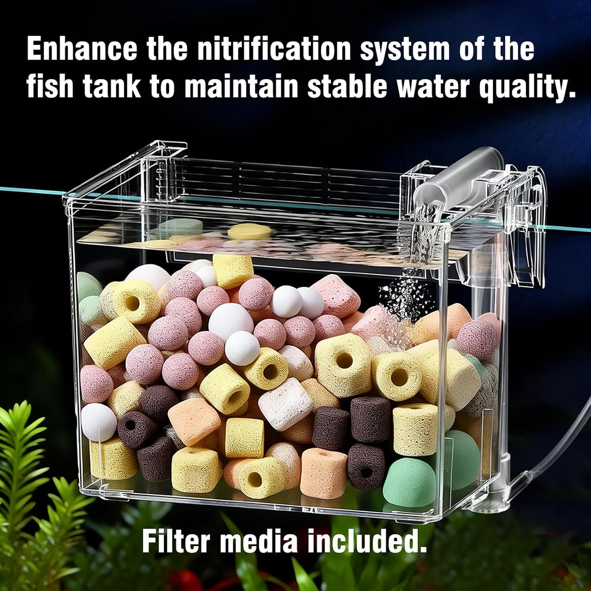 Acrylic Fish Breeder Box,Multifunction Aquarium Isolation Box,Separator Hatchery Incubator Tank for Guppy, Betta, Clownfish, Baby & Injured Fish,Aquarium Bio Filter Material Box,Clear Water