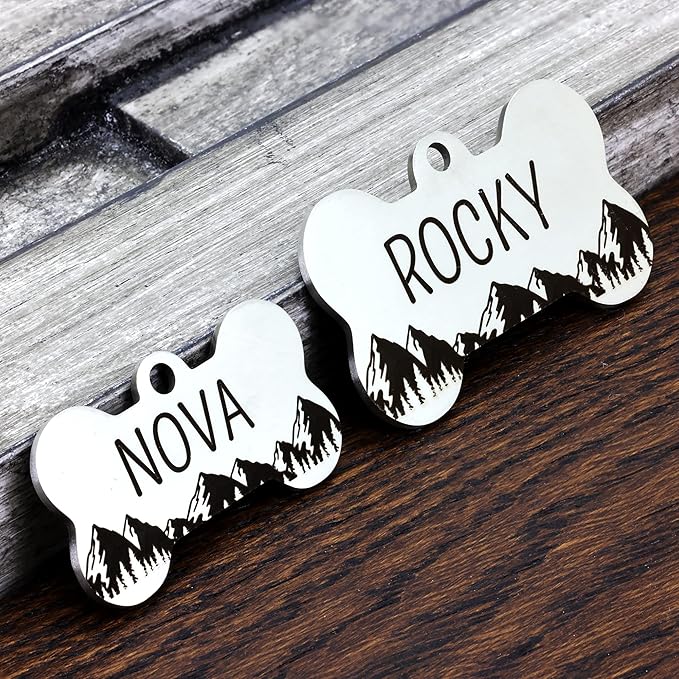 Ultra Joys Stainless Steel Pet ID Tag Dog Name Tags Personalized Front and Back - Image 3