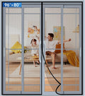 Upgraded PET Mesh Magnetic Screen Door, Stronger Than Fiberglass and Polyester by Longeas