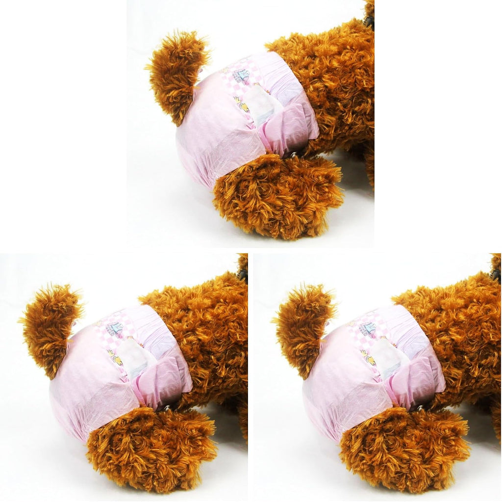 Dono Female Dog Diapers, Disposable Puppy Cat Diapers, Pink Small 16ct