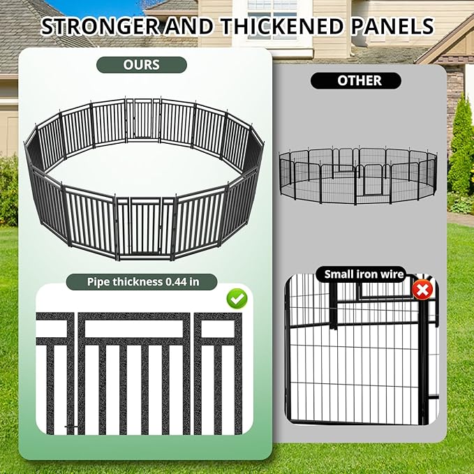 Dog Playpen Metal Dog Fence Outdoor - Image 2
