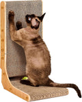 EHEYCIGA Cardboard Cat Scratcher for Indoor Cats, 19 Inch, Brown