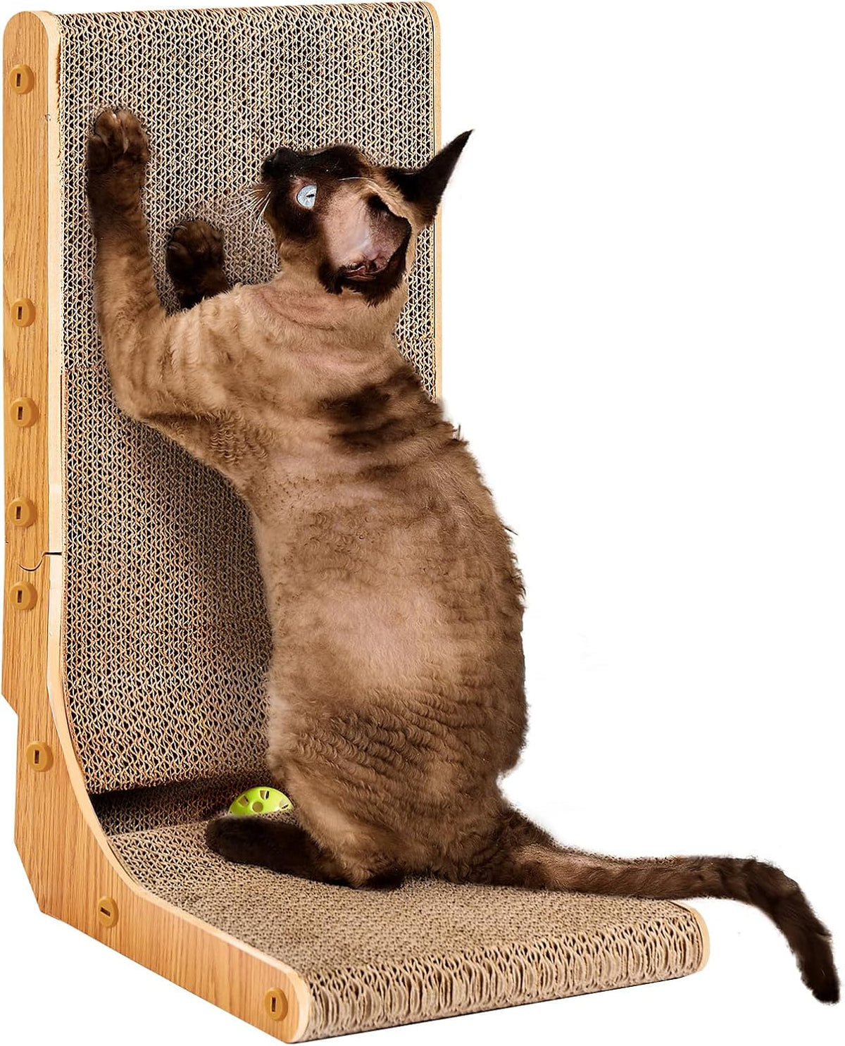 EHEYCIGA Cardboard Cat Scratcher for Indoor Cats, 19 Inch, Brown