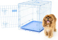 Carlson Pet Products Carlson Compact and Secure Deluxe Blue Metal Dog Crate, Blue