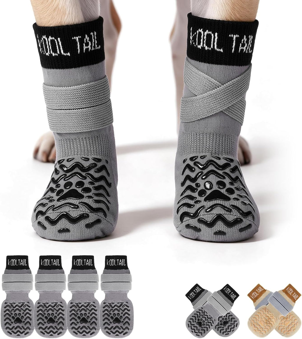 KOOLTAIL Non Slip Dog Socks to Prevent Licking Paws, Shoes for Hot Pavement